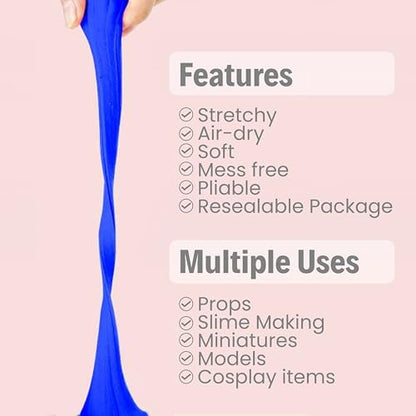 BOHS Foam Clay, Blue Air Dry Modeling Clay, 1.1 lb - Image 2