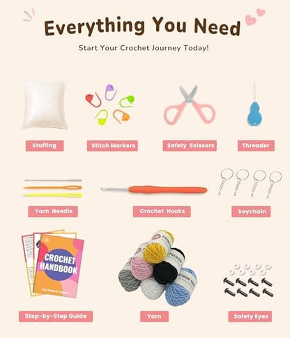 PAITIN Crochet Starter Kit – Easy DIY Craft Set for Adult Beginners, Handmade Yarn Art Project with Video Guidance (Penguin) - Image 2
