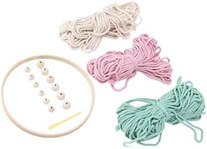 Macrame Kit, Adult Craft Kits, DIY Weaving Set, Boho Decor Supplies, with Bamboo Hoop and Cotton Thread, for Beginners Home Craft, Relaxing Handmade Project - Image 5
