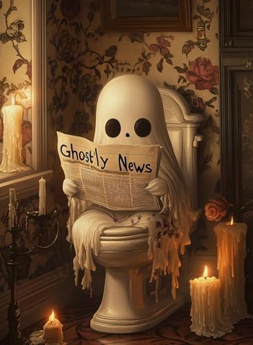 AIBOERL Paint by Numbers Kit for Adults Beginner,HalloweenGhost,12X16In by AIBOERL