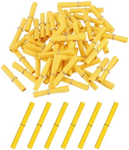 MECCANIXITY 100Pcs Message Paper Scrolls 7x14cm Lucky Wishing Yellow by MECCANIXITY
