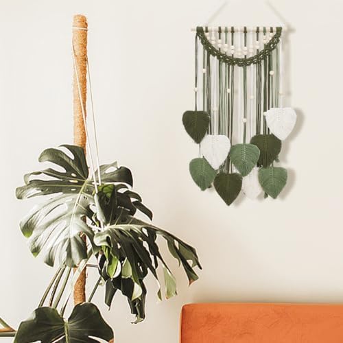 ORIGACH DIY Macrame Leaf Wall Hanging Kit Boho Macrame Leaf Tapestry Kit for Adults Beginner Handmade Macrame Feather Wall Hanging Decor for Living Room Bedroom - Image 4