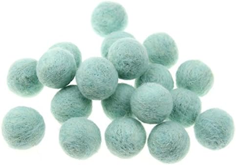 Zasy 30mm Needle Wool Felt Balls Foam Filled Wool Felt Pom Pom Home Decor DIY (Mint) - Image 4