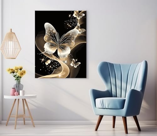 DOTSTART Paint by Numbers Kit for Adults, Starlight Butterfly Paint by Number for Adults,Acrylic Adults' Paint-by-Number Kits, DIY Easy Paint by Number Adult Canvas for Home Wall Art Decor,16X20 inch - Image 4
