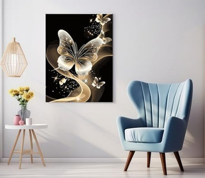 DOTSTART Paint by Numbers Kit for Adults, Starlight Butterfly Paint by Number for Adults,Acrylic Adults' Paint-by-Number Kits, DIY Easy Paint by Number Adult Canvas for Home Wall Art Decor,16X20 inch - Image 4