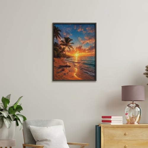 Bozfoxa Paint by Numbers Kit for Adults Beginner Tropical Sunset Art - Image 4