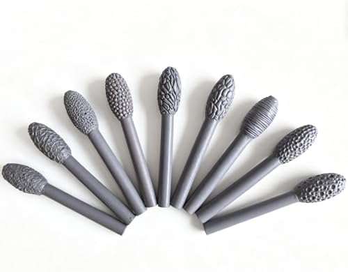 Texture Tool Sets for Clay Art - 9/23pcs Oval Clay Modeling Pattern Rollers Kit with Ergonomic Handles, Small Clay Texture Rollers for Polymer Clay, Pottery (9pcs Single Head) by Unknown