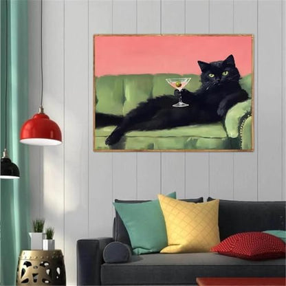 TCDZMYGS Stamped Cross Stitch Kits for Beginners,Black Cat-12x16in - Image 4