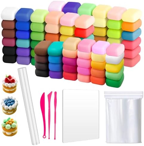 Air Dry Clay,Adult Air Dry Clay Set 100 Colors with 5 Tools and 100 Storage Bags Soft Lightweight Non Sticky DIY Modeling Clay Kit for Crafts Art Projects and Handmade Creation by Unknown
