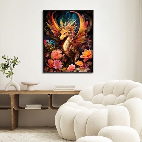 Paint by Numbers Kit for Adults, Dragon DIY Painting Kit, 16x20 Inch - Image 6