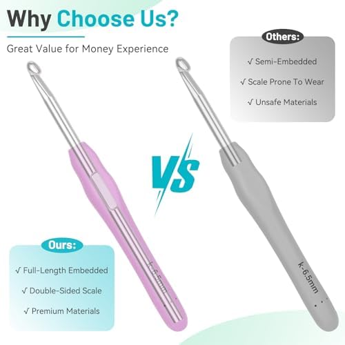 Coopay Crochet Hooks Set with Case, 12 Size Crochet Needles for Crocheting - Image 4