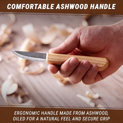 BeaverCraft Sloyd Scandi Grind Whittling Knife C1M Basswood Large Unfinished Carving Blocks Set BW10 - Image 3
