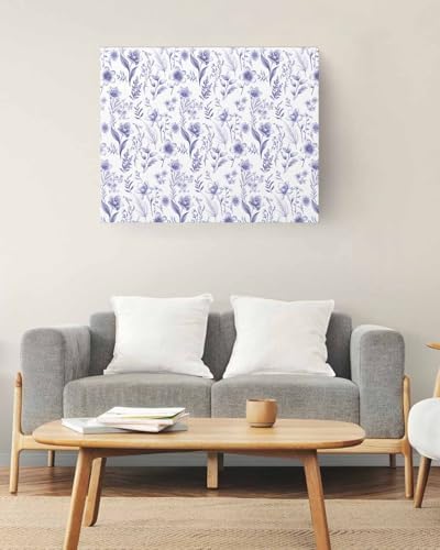 Sunteeny Paint by Number for Adults Beginner Spring Flowers Purple Orchids Plant Leaves DIY Digital Oil Painting by Numbers Picture Drawing On Canvas Framed 12"x16" - Image 2