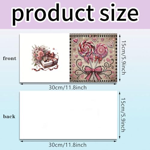 POETRYDRAW 6 Pack 5D DIY Diamond Art Painting Rose Greeting Card Kit, Diamond Birthday Holiday Greeting Card, Art Crafts Kit Creative with Envelope - Image 5