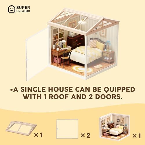 Super Creator-Mini Blocks Model Building Set for Adults, Miniature Plastic House Kit Super Store-Building Blocks Toys, DIY Crafts/Hobbies for Adults (Sweet Dream Bedroom) - Image 6