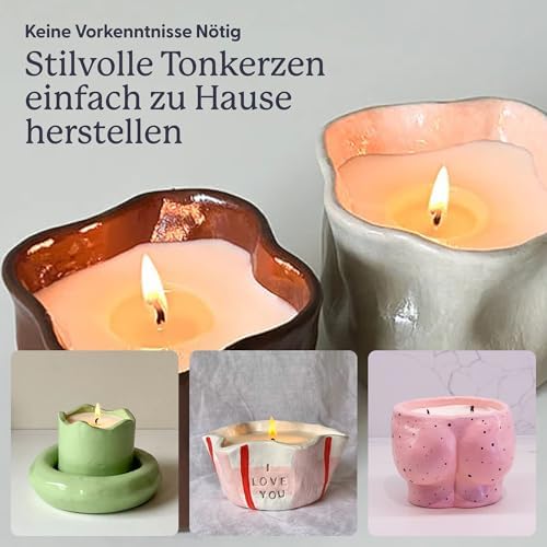 Sculpd Candle Making Kit, 1 Candle, Peony Rose Fragrance, Pastel Tones - Image 6
