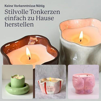 Sculpd Candle Making Kit, 1 Candle, Peony Rose Fragrance, Pastel Tones - Image 6
