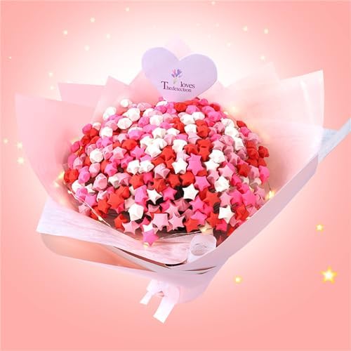 2160 Sheets Origami Star Paper 4 Red Color Strips Double Sided Lucky Star Decoration Folding Paper for DIY Hand Art Crafts, Teaching Supplies (Red-2160 sheets) - Image 4
