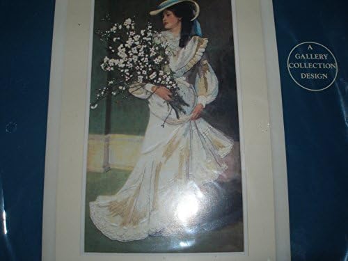 Sunset Gallery Collection Design Crewel Kit - Springtime Elegance Featuring a Victorian Lady in a Stylish Dress Bringing a Fresh Flowers into Her Home - Adapted from a Painting by Sir John Lavery by Unknown