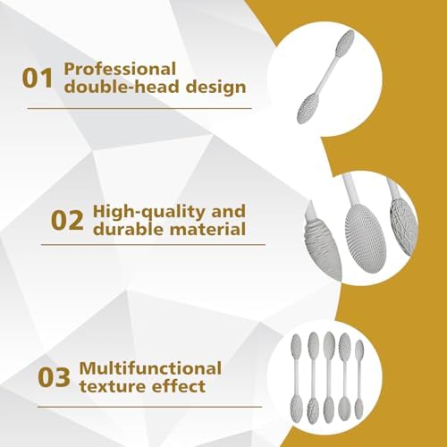5PCS Double-Ended Clay Sculpting Tools, Polymer Clay Texture Tools Set with Wooden Handle for Pottery, Ceramics, DIY Art Modeling - Professional Sculpting & Detailing Kit - Image 3