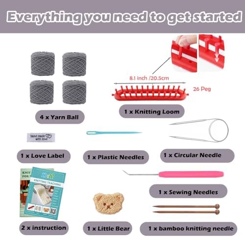 Novelchet Knitting Loom Kit for Scarf, Easy Knitting Set with Instructions - Image 2