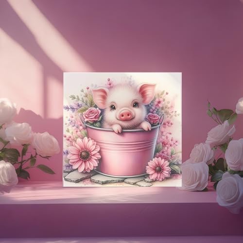 DOTSTART Paint by Numbers Kit for Adults, Cute Pig Paint by Number Kits - Image 3