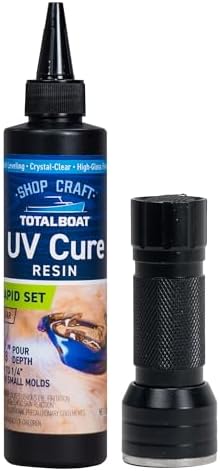 TotalBoat Clear Acrylic UV Resin Kit with UV Cure Light - 200g by TotalBoat