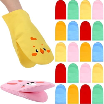 Soulchen 24 Pcs DIY Hand Puppets, Canvas Hand Puppet Making Kit DIY Arts and Crafts Sewing Projects for Fun Home Activities Classes Storytelling Party Favors (Mixed Colors) by Soulchen