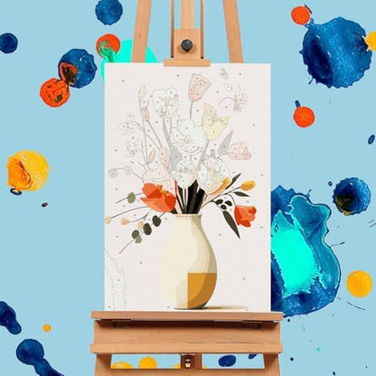 4 Pack Framed Paint by Numbers Kit for Adults with Wooden Easel, 8x12 Inch - Image 5