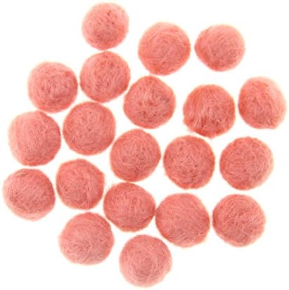Needle Felt Balls Pure Wool Beads Dry Felted Balls 15mm Handmade DIY Crafts 20pcs (Peach) - Image 3