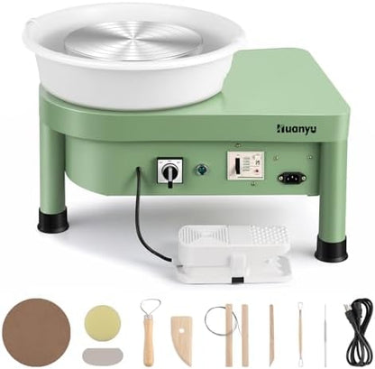 Huanyu Pottery Wheel Machine 10" with Foot Pedal for Adults Beginners by Huanyu