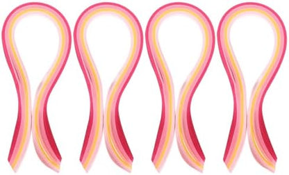 PATIKIL 390 x 7mm Rainbow Quilling Strips Paper,400 Pcs Origami Paper Quilling Strip for Art DIY Hand Craft Christmas, Gradient Pink by PATIKIL