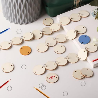 Family Birthday Plaque Tags Wooden Birthday Calendar Board Tags with Rings - Image 5