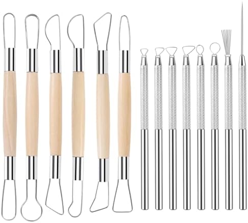 Tovotum 14PCS Ceramic Pottery Clay Sculpting Carving Modeling Tools Set by Tovotum