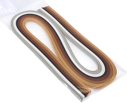 ODETOJOY Brown Quilling Paper Gradient Quilling Strips 5MM Crafts Paper Filigrana Color Ramps Chromatic Crescendo 120pcs Length 21inch by ODETOJOY