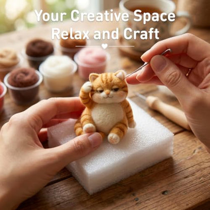 FACE N FACE DIY Needle Felting Kit Cute Beagle Puppy – Needle Felting Starter Kit with Fiber Roving, Needles, Felting Pad & Instructions | Felted Dog Kit for Beginners Adults | DIY Craft Gift - Image 7