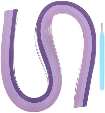 MECCANIXITY Paper Quilling Kit, 21.3 Inch 5mm Paper Quilling Strips with Blue Pen for Beginners DIY Hand Crafts Teaching Tools Flower Decoration(Purple, Pack of 120) by MECCANIXITY