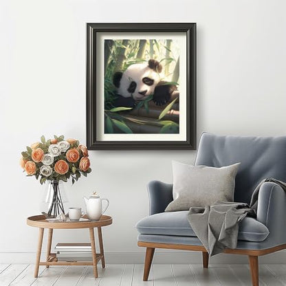 Natuyalo Panda Paint by Numbers Kit for Adults - Animal Paint by Number on Canvas Without Frame, DIY Acrylic Painting for Ideal Gift Home Wall Decor (16x20 Inch) - Image 3