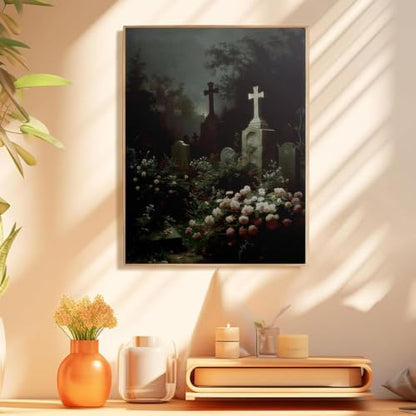 Gothic Cross Paint by Numbers Kit for Adults Framed Canvas, Frameworkless - Image 4