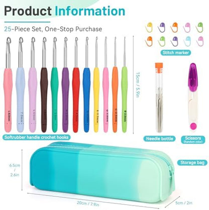 Coopay Crochet Hooks Set with Case, 12 Size Crochet Needles for Crocheting - Image 5