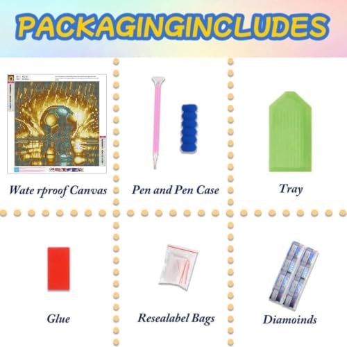 Lophomie Diamond Art Kits for Adults, 5D Diamond Painting Kits 14x14 in - Image 6