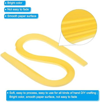 PATIKIL 240pcs Quilling Strips Paper 3/16"(5mm) 21"(54cm) Origami Paper Quilling Strip for Art DIY Hand Craft Christmas, Lemon Yellow - Image 3