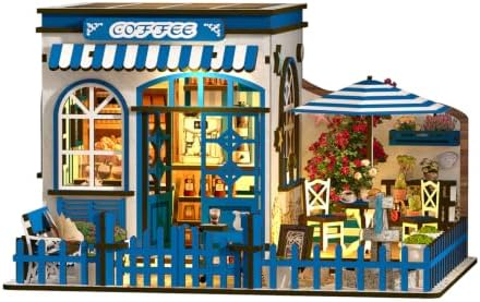 DIY Book Nook Kit LED 3D Puzzle - Santorini Sun Coffee Shop by Nimpro