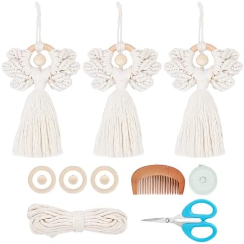 ORIGACH 3 Set DIY Angel Macrame Kit, Beige by ORIGACH