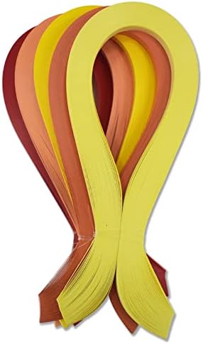 CrafTreat Yellow Quilling Paper Strips for Craft Work - 500 Quilling Strips 5mm 30 CM Length - Paper Quilling for Decorating Cards, Gift Bags, Picture Frames and Scrapbooking by CrafTreat