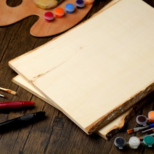 Briwooody 6 Pack Live Edge Wood Slab Unfinished Wood Boards,13 x 9-11 Inch - Image 3