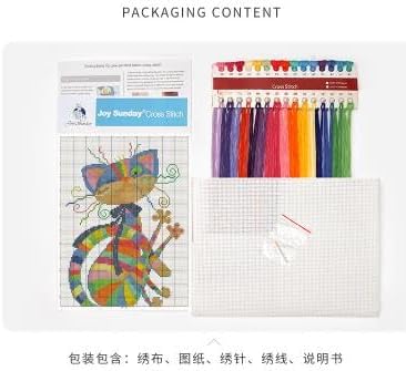 Qeerysew Cross Stitch Kits Stamped Full Range of Embroidery Starter Kits for Beginners DIY - Printed Kit Squirrel 3 (Printed) 11CT 9×8inches