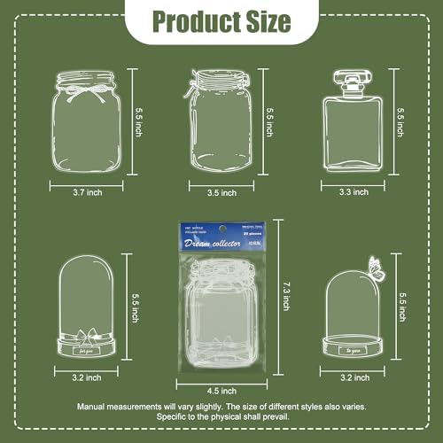 Large Size Transparent Dried Flower Bookmarks, 20 PCS Handmade DIY Flower Page Clips,World in Bottle-Making Stunning Herbarium(Glass Bottle) - Image 5