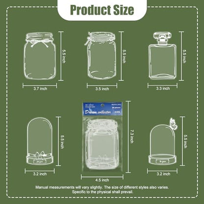 Large Size Transparent Dried Flower Bookmarks, 20 PCS Handmade DIY Flower Page Clips,World in Bottle-Making Stunning Herbarium(Glass Bottle) - Image 5
