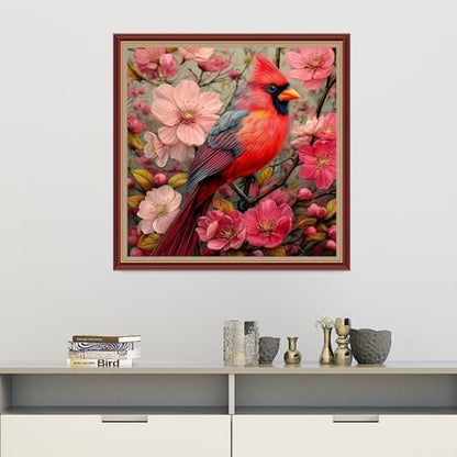 Dooxvey Cross Stitch Kits for Adults Beginners,Full Range of Cross-Stitch Stamped Kits Needlepoint Kits for Beginners Embroidery Kits 11CT Cross Stitch Patterns-Flower Bird 18x18 inch - Image 2
